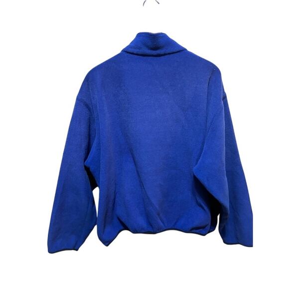 Vintage vtg L. L. Bean fleece jacket royal blue full zip sz women's XL coat - Picture 2 of 6